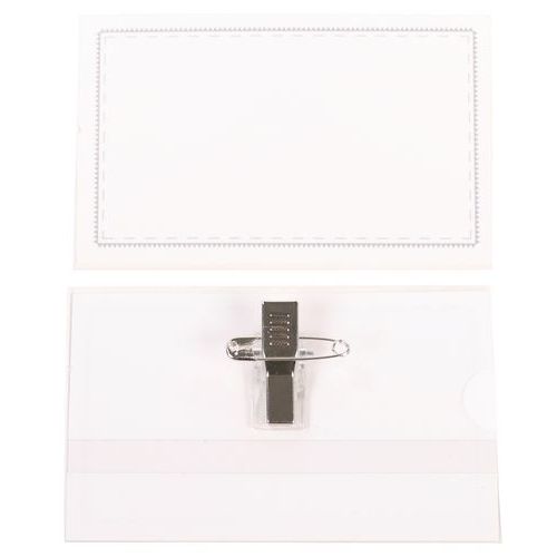 Badge Avec Pince Combi Manutan 90x57mm