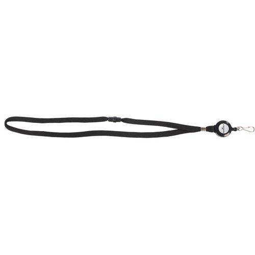 Durable - 10 Lacet textile avec enrouleur et attache mousqueton - Durable