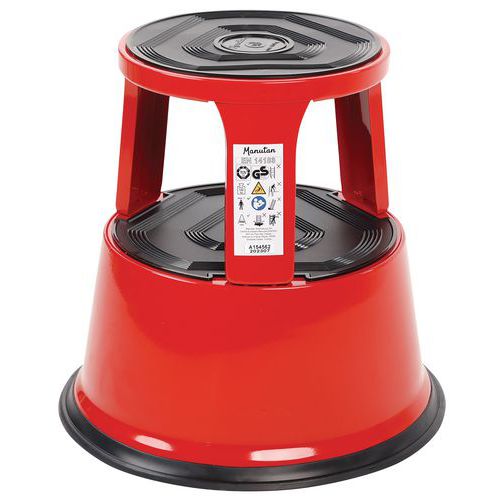 Marchepied Mobile Acier - Rouge