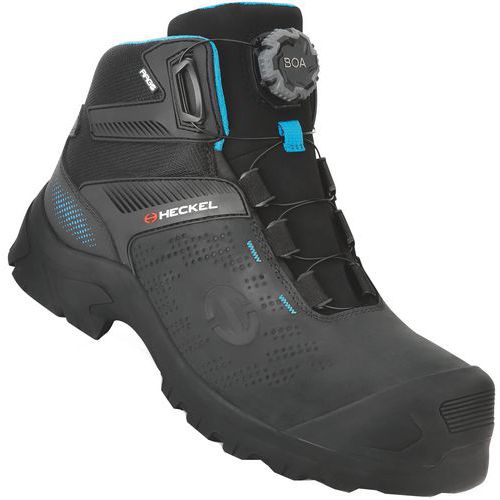 Heckel - Chaussures de sécurité Maccrossroad 3.0 High Boa - Noir - Taille 48 - Cuir - Norme S3