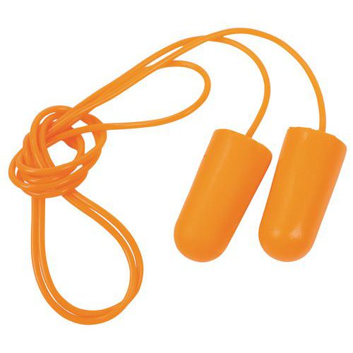 Bouchons D'oreilles + Cordelette + Orange