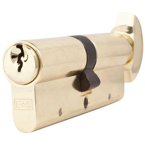 Cylindre à Bouton Européen 40x40mm Laiton