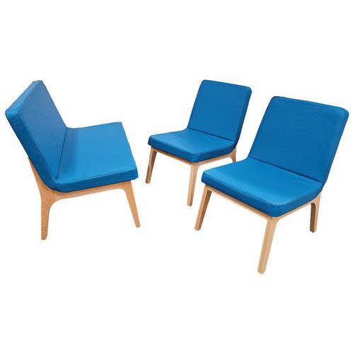 Pack Zelos Ss Surpiqûre :2chauffeuses+1 Banquette 2 P Hêtre Pétrole