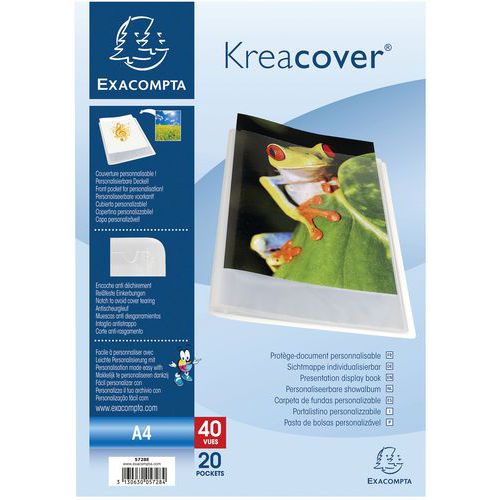 Protège-documents Kreacover® 40 Vues - A4. Incolore
