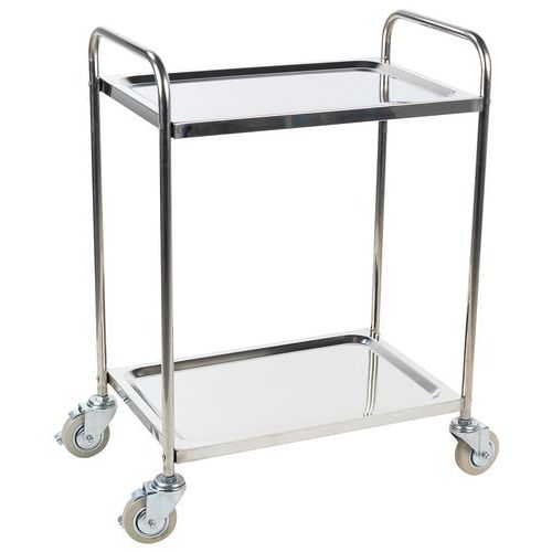Chariot Inox 2 Plateaux 100kg Manutan