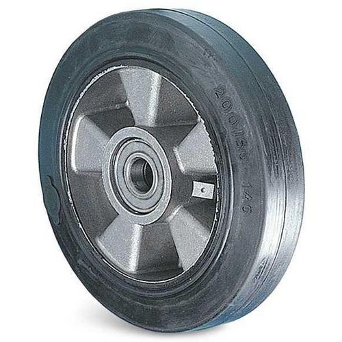 Roue en caoutchouc elastique aluminium - 350 kg - Guitel