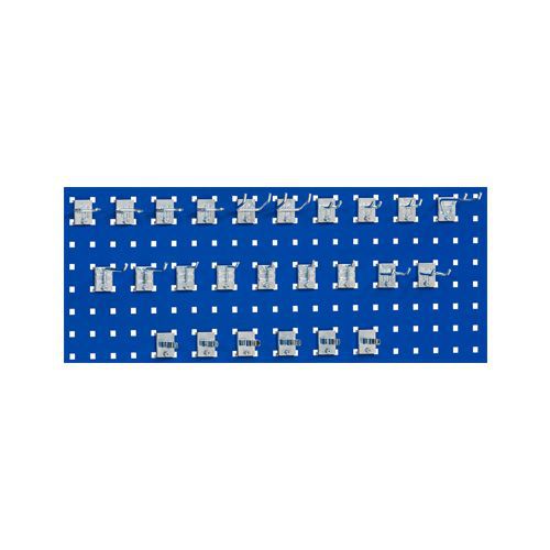 WFI - Jeu de crochets Universal - Lot de 20 pcs - Acier Bleu - Idéal Mobilier d'atelier
