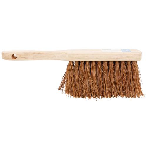 Balayette Fibres De Coco - Manche Long 450 Mm - 32 Touffes - Nettoyage Sols, Terrasses, Ateliers - Naturelle Et Robuste