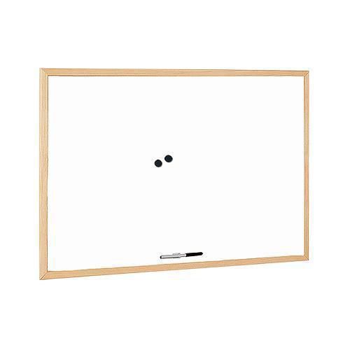 Bi-Office - Tableau blanc Woodframe 60x45cm Laqué Magnétique Cadre Hêtre