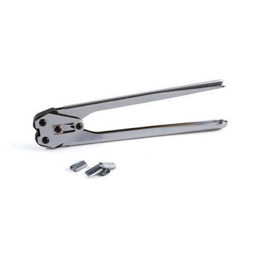 Pince à plomber pour feuillards PP et plombs PÖ 16 mm - Outil de cerclage robuste et recyclable