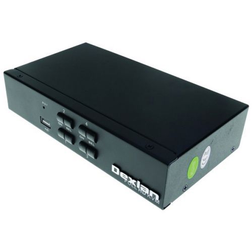 Commutateur Kvm 4 Ports Hdmi 4kusbaudio Et Câbles Dexlan