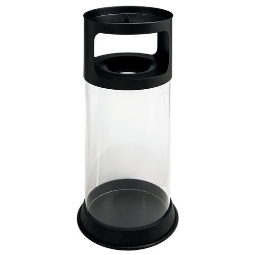 Cendrier Corbeille Antifeu Avec Cendrier Transparent 80l