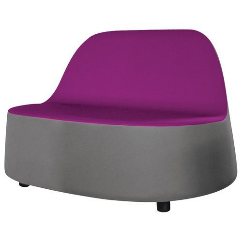 Chauffeuse One 2 Places Ceinture Cendre Et Assise Fuchsia