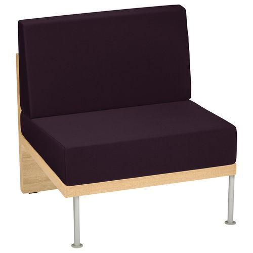 Chauffeuse 1 place FAAR Urban Prune 76 cm - Assise Confortable M1 - Idéale pour l'Accueil