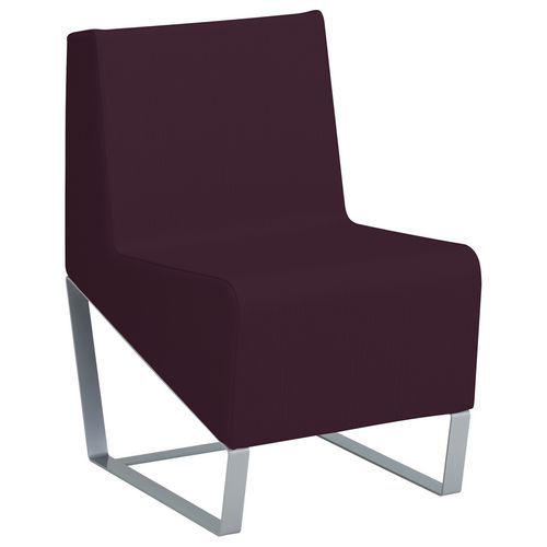 Chauffeuse Facett PVC Urban Prune - 1 Place - Assise 50cm - Acier - Usage Accueil - Facile à nettoyer