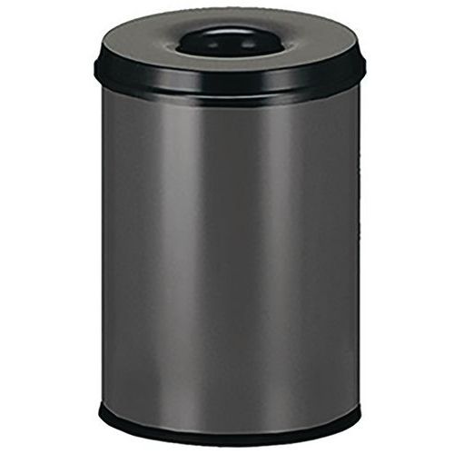 Poubelle Antifeu Manutan - 50l - Gris