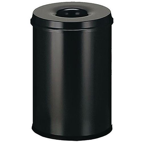 Poubelle Antifeu Manutan - 110l - Noir