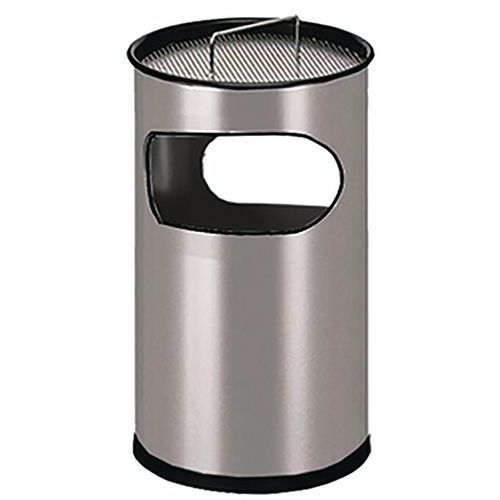 Poubelle-cendrier Avec Ouverture Manutan - 30l - Gris