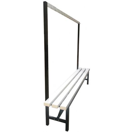 Banc Patère 2150 Mm Pvc Blanc Avec 16 Crochets