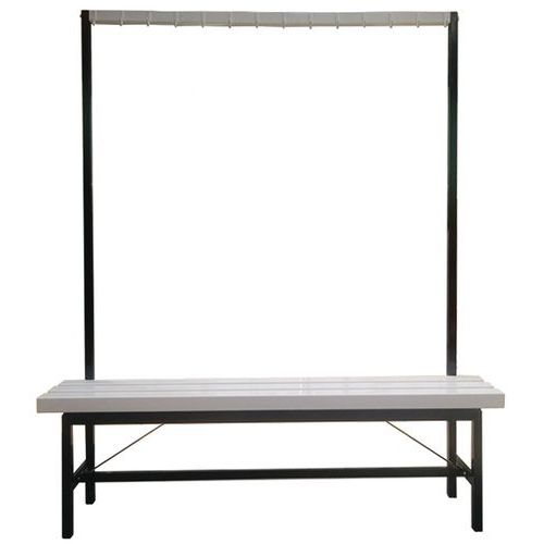 Banc Patère 1150 Mm Pvc Blanc Avec 8 Crochets