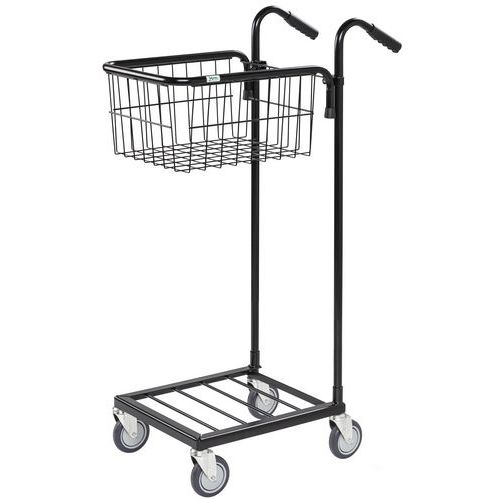 Mini-chariot - 1 Panier - 4 Roues Pivotantes
