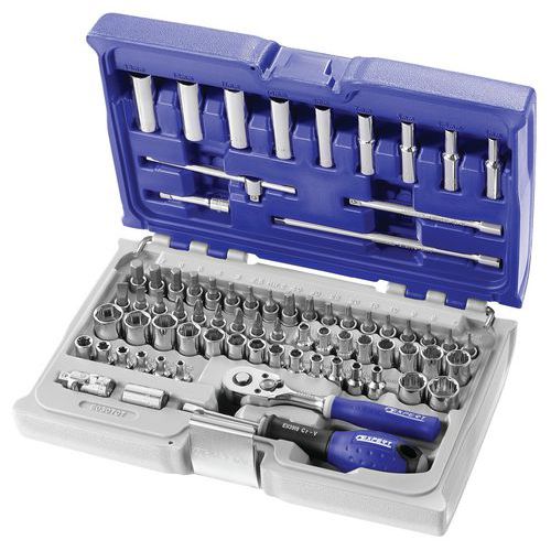 Coffret De Douilles Et Accessoires 1/4 Mixte - 73 Pièces / E030707