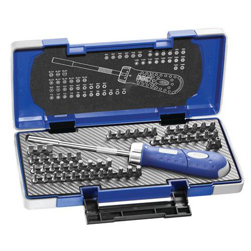 Coffret De Vissage 1/4" Avec Tournevis Revolver – 59 Pièces / E160804
