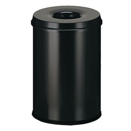 Poubelle Antifeu Manutan - 20l - Noir