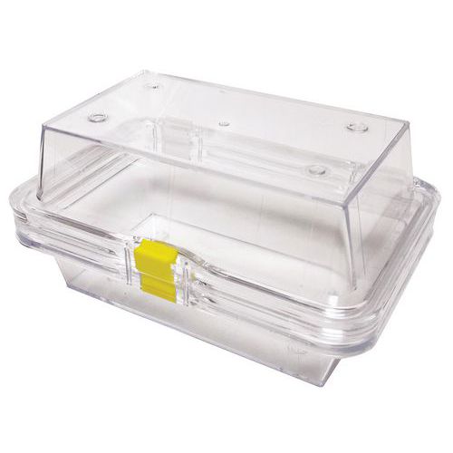 Boîte avec membranes élastiques 250x100x50 mm transparente en polystyrène - Idéale pour bijoux et petits objets