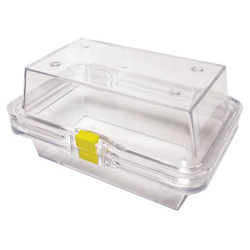 Boîte avec membranes élastiques 200x50x50 mm Polystyrène Transparent - Idéale pour petits objets