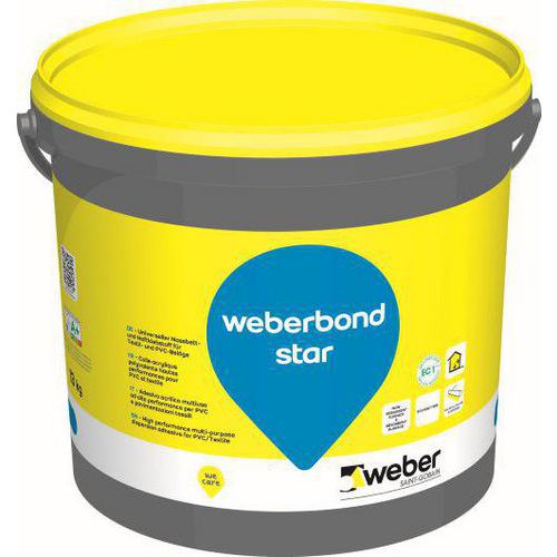 Weber Saint Gobain - Colle Weberbond Star 13kg - Pâte Haute Performance - Séchage 24h