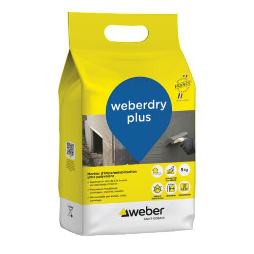 Mortier d'imperméabilisation Weberdry Plus - Weber Mortier d'imperméabilisation Weberdry Plus - Weber