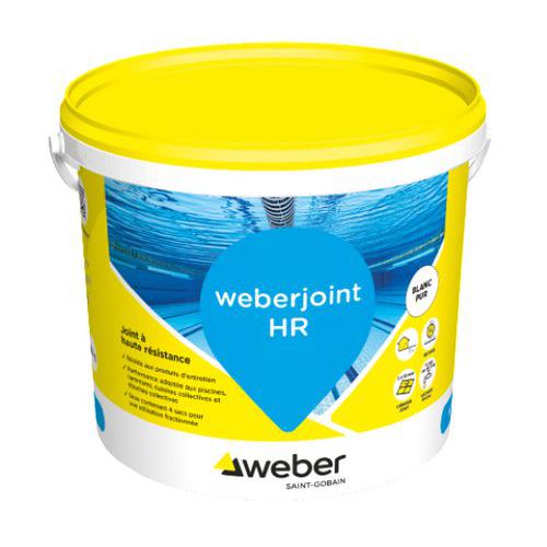Weber Saint Gobain - Mortier Joint Haute Résistance HR Blanc Pur E06 - 20kg - Poudre Séchage Rapide