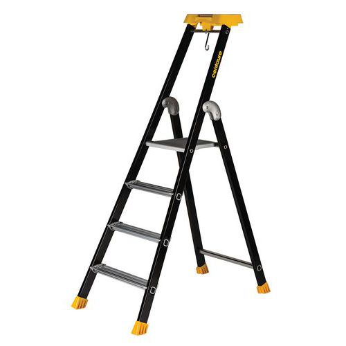 Escabeau Mp Laqué Noir 4 Marches