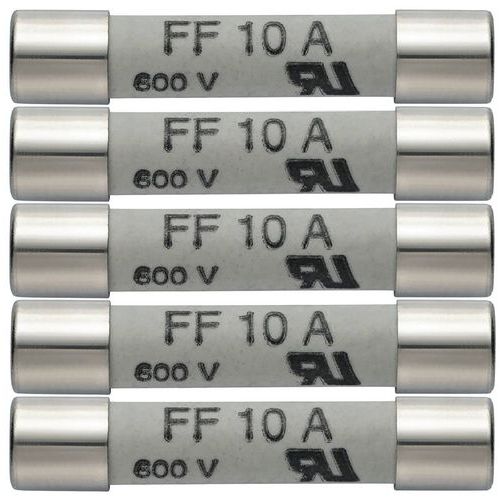 Jeu De 5 Fusibles De Rechange - 10 A / 600 V - Testo