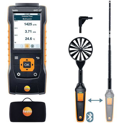 Kit 1 Vitesse D'air Avec BluetoothÂ® - Testo 440 Delta P