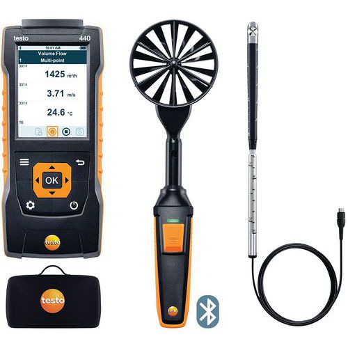 Kit 2 Vitesse D'air Avec BluetoothÂ® - Testo 440