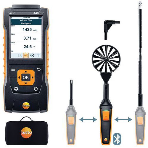 Kit 2 Vitesse D'air Avec BluetoothÂ® - Testo 440 Delta P