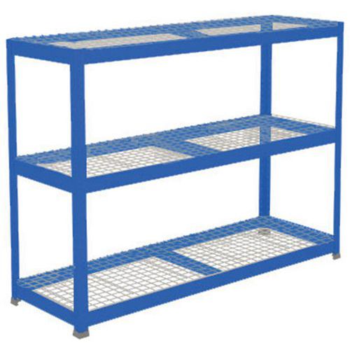 Rayonnage Rapid 1 1980x1525x455 3 Tab Grillagée Bleu