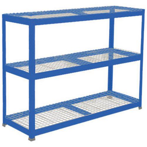Rayonnage Rapid 1 1980x1525x610 3 Tab Grillagée Bleu