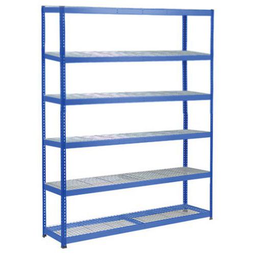 Rayonnage Rapid 1 2440x1525x455 6 Tab Grillagée Bleu