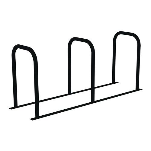 Abri Plus - Borne à vélos en U reliée - Acier galvanisé noir - 2200x550x850 mm - Robuste et durable