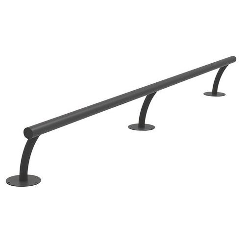Abri Plus - Barre d'accroche moto 3800mm - Acier époxy anthracite - Robuste et durable