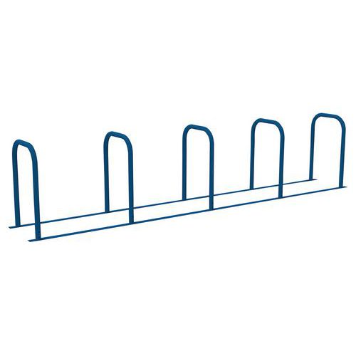 Borne Vélos En U Reliée 5u Peinte Bleu Gentiane