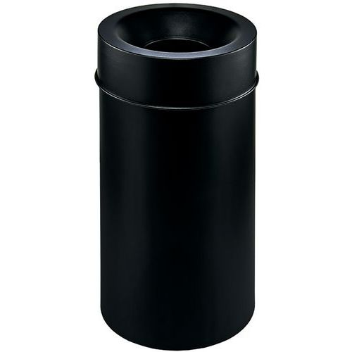 Corbeille Antifeu Mural Noir 50l