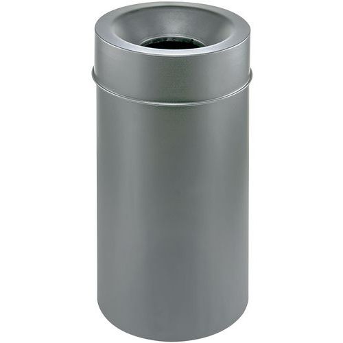 Corbeille Antifeu Mural Gris 50l