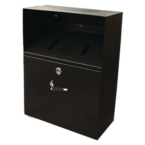 Cendrier Mural Avec Auvent - 4l - Noir