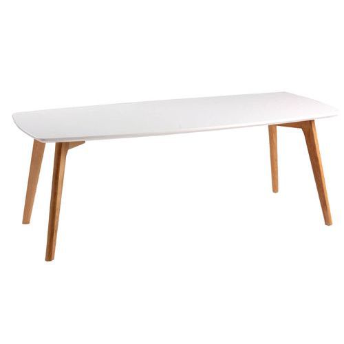 Table Basse Marco 110x50 Cm Haut. 40 Cm Chêne/blanc