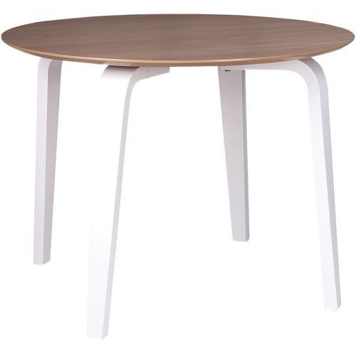 Table Réunion Nora Ã˜ 100 Cm Chêne/blanc