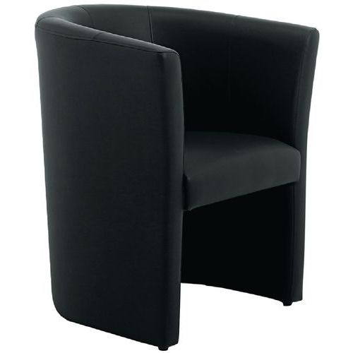 Fauteuil Pio 1 Place - Similicuir Noir - Linea Fabbrica
